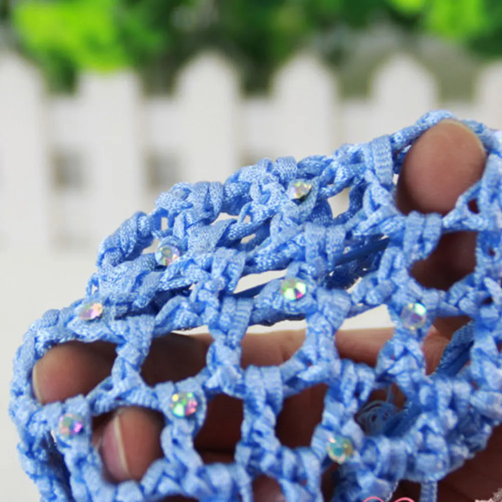 4Pcs Knitted Hair Snood Elegant Rhinestone Bun Cover for Dance Performance Wedding Party Women Elastic Hairnet Headdress
4Pcs Knitted Hair Snood Elegant Rhinestone Bun Cover for Dance Performance Wedding Party Women Elastic Hairnet Headdress