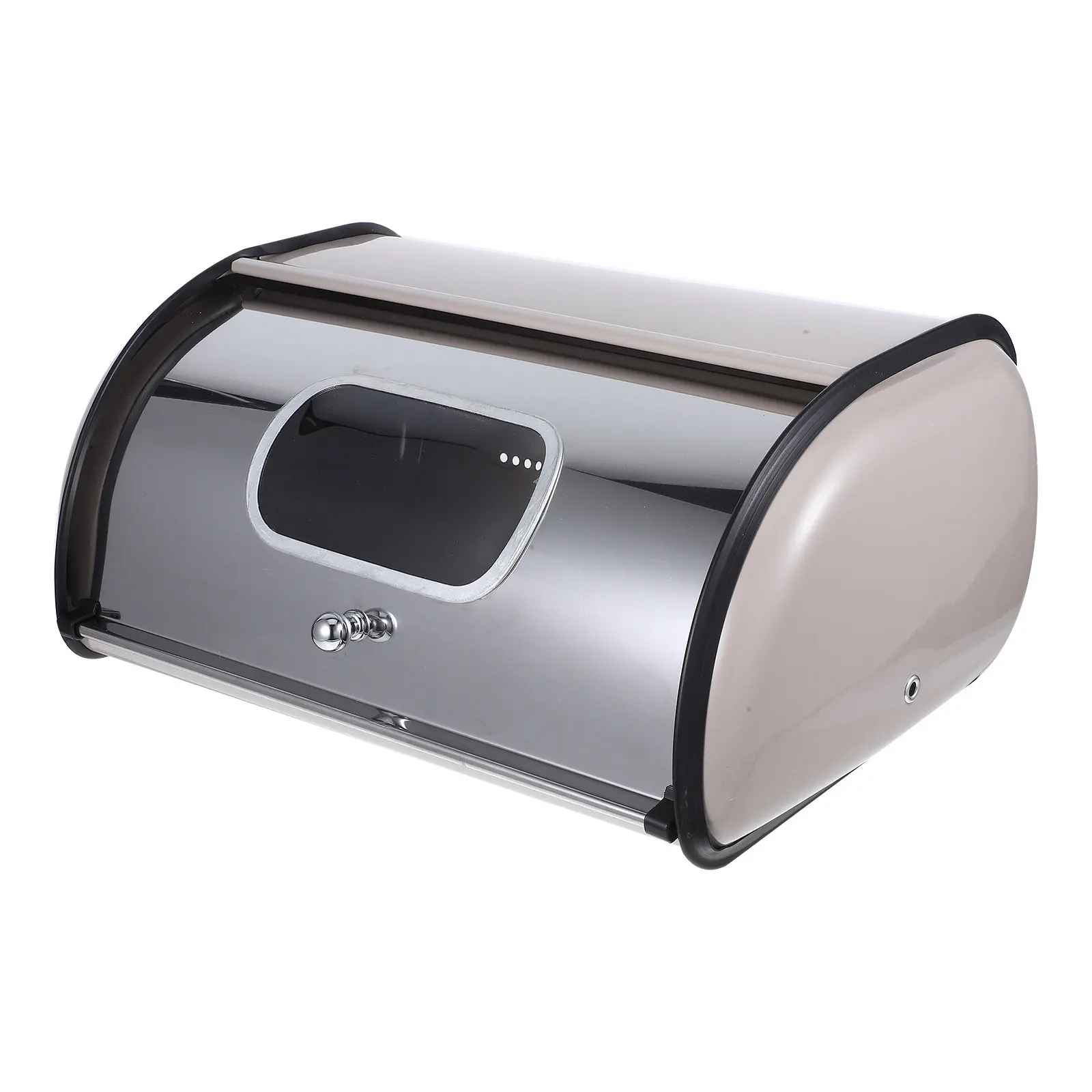 Large Stainless Steel Bread Box with Window Drum Shape Design for Freshness Sleek Mirror Finish Kitchen Countertop Bread Storage
Large Stainless Steel Bread Box with Window Drum Shape Design for Freshness Sleek Mirror Finish Kitchen Countertop Bread Storage