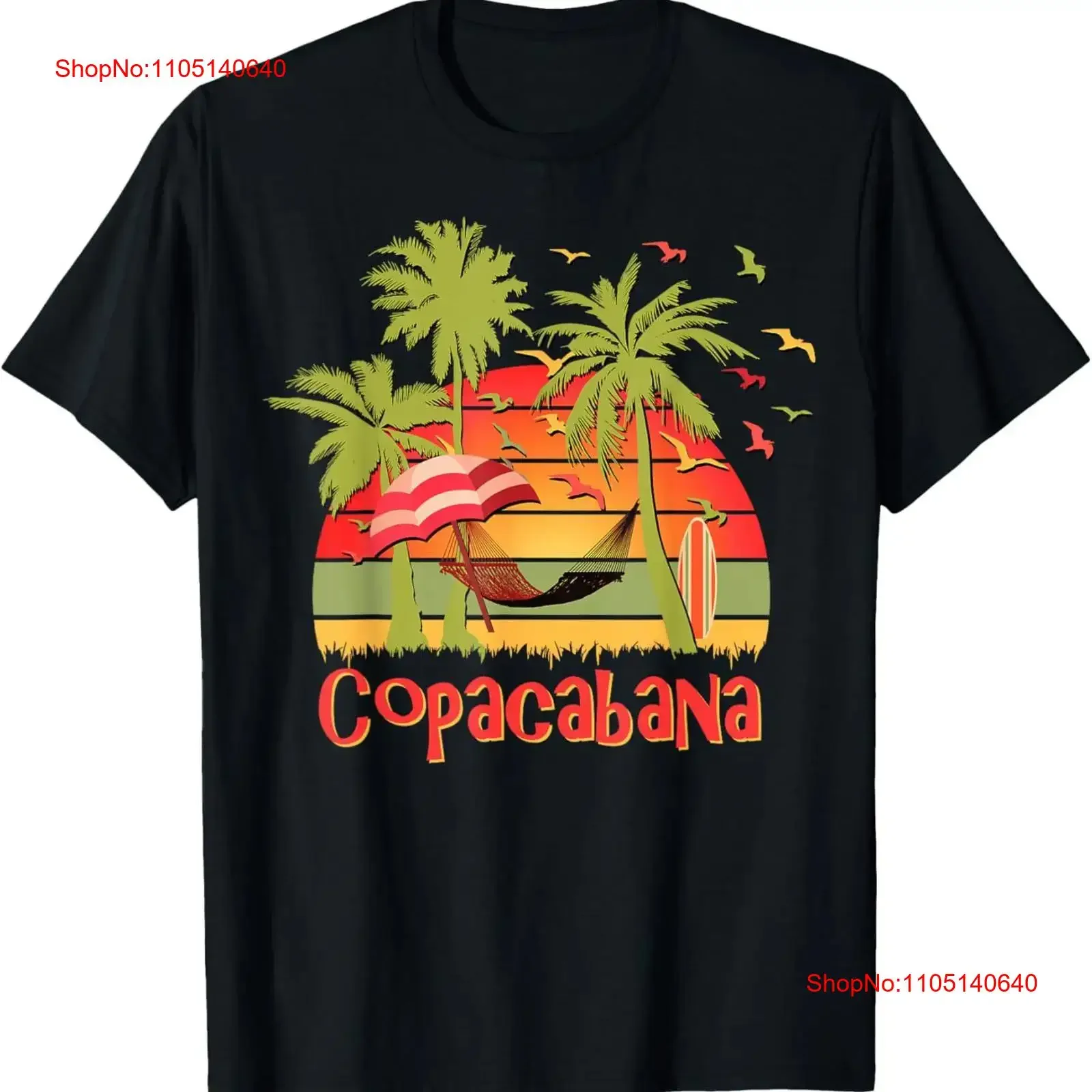 Copacabana Tropical Beach Hammock Sunset T Shirt vintage Washed Stylish Comfortable Unisex fashion Stretched homme
Copacabana Tropical Beach Hammock Sunset T Shirt vintage Washed Stylish Comfortable Unisex fashion Stretched homme