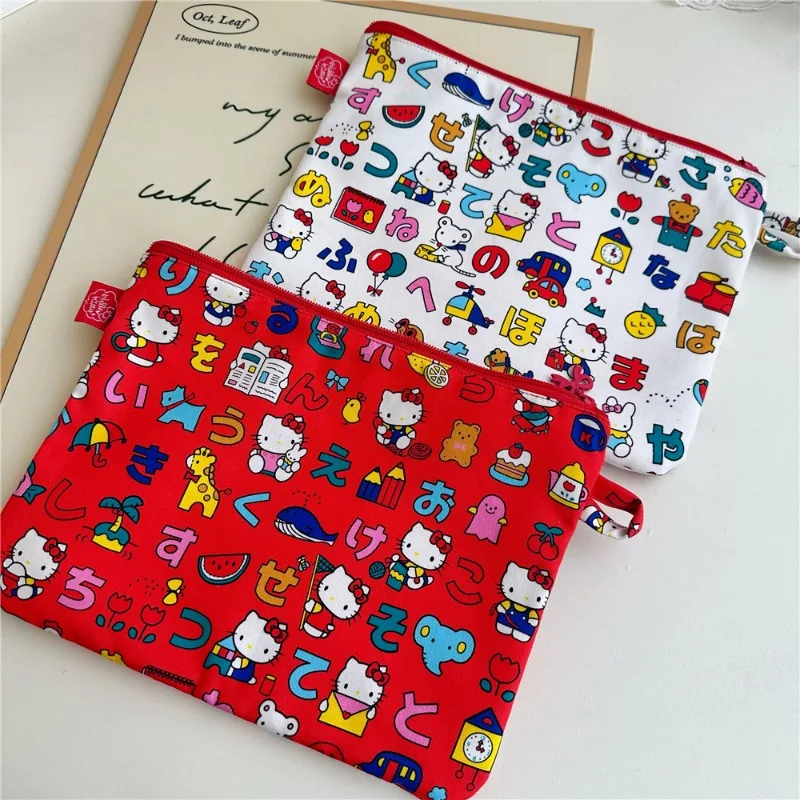 Hello Kitty Makeup Bag Cute Women Bag Embroidered Cartoon KT Large Capacity Notebook Stationery Storage Bag Girl Gift Wholesale
Hello Kitty Makeup Bag Cute Women Bag Embroidered Cartoon KT Large Capacity Notebook Stationery Storage Bag Girl Gift Wholesale