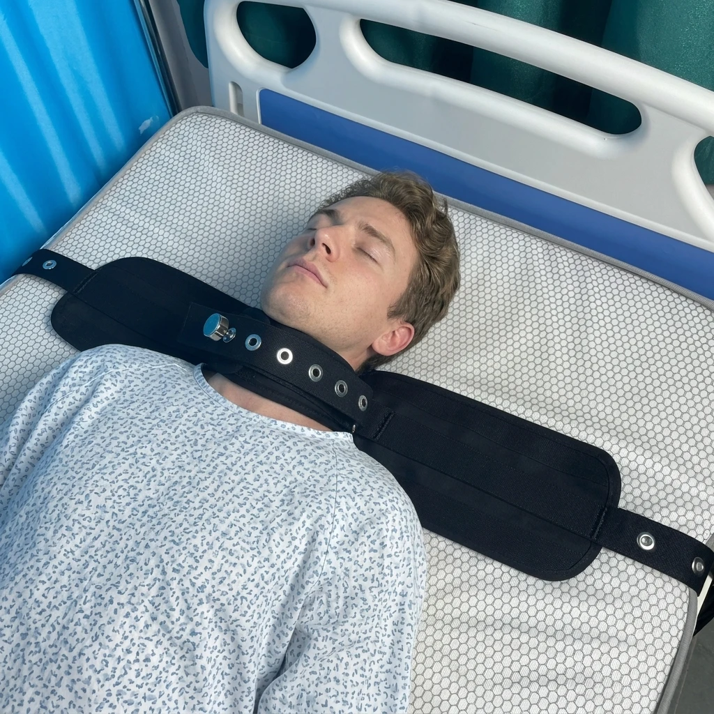 Black Cotton Bed Restraint Neck Belt Adjustable Medical Safety Collar Bed Patient Restraint Aid Dementia Elderly Hospital Care
Black Cotton Bed Restraint Neck Belt Adjustable Medical Safety Collar Bed Patient Restraint Aid Dementia Elderly Hospital Care