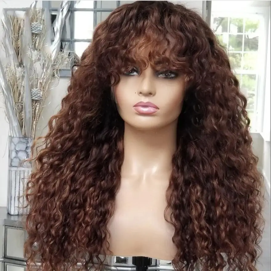 Long 180Density 26“ Soft Glueless Brown Kinky Curly Machine Wig with Bangs For Women BabyHair Preplucked Heat Resistant Daily
Long 180Density 26“ Soft Glueless Brown Kinky Curly Machine Wig with Bangs For Women BabyHair Preplucked Heat Resistant Daily