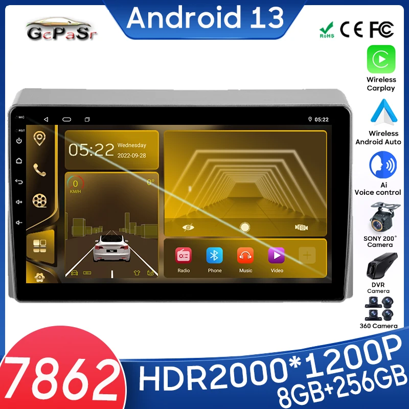 For Toyota Hiace XH10 H200 5 Ⅴ 2004 - 2021 Stereo Head Unit DSP Android 13 Car Radio Player Carplay Wifi No 2din DVD 8 Core 4G
For Toyota Hiace XH10 H200 5 Ⅴ 2004 - 2021 Stereo Head Unit DSP Android 13 Car Radio Player Carplay Wifi No 2din DVD 8 Core 4G