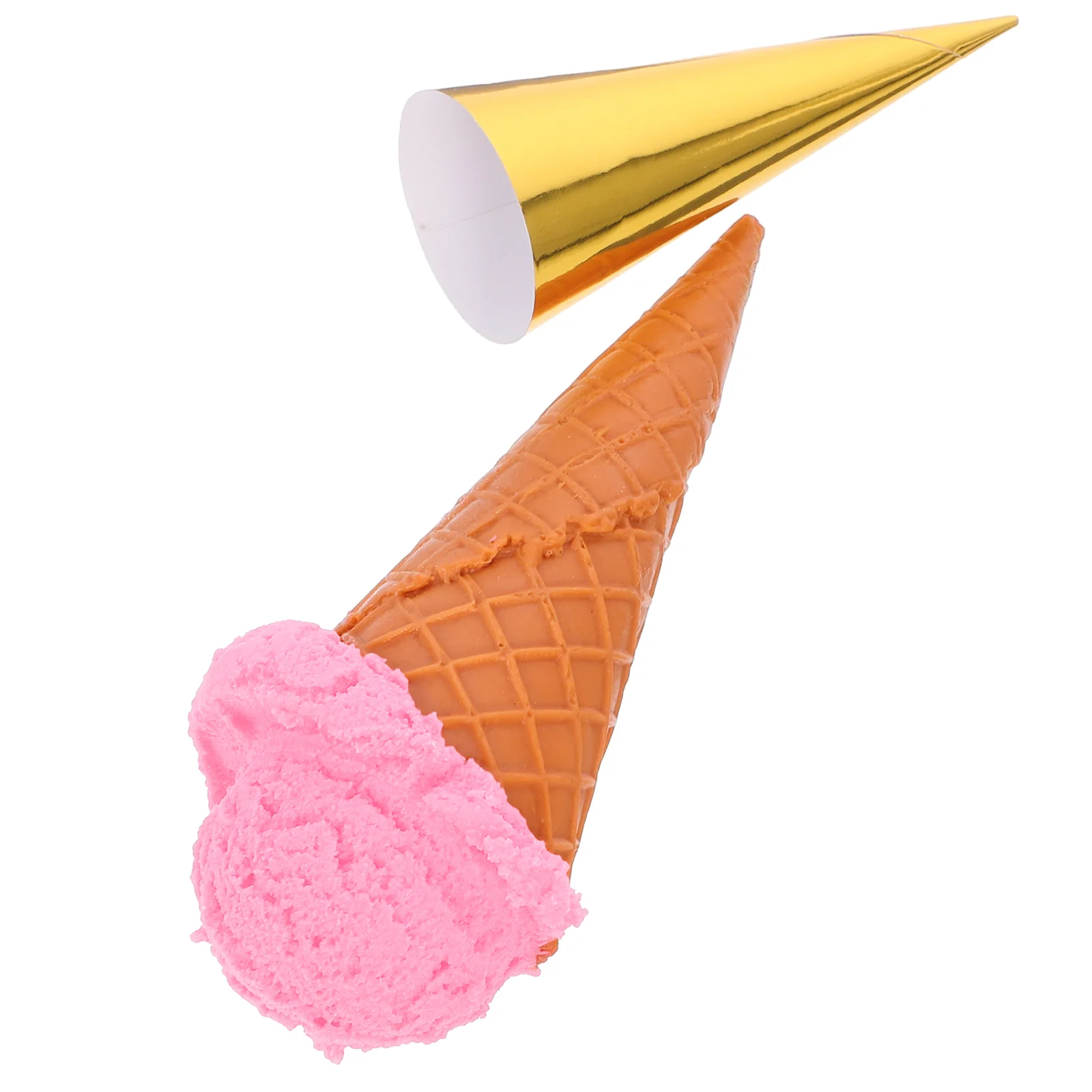 Simulation Ice Cream Cone Artificial Kitchen Food Dessert Model Realistic Faux Ice Cream Toy Fake Ice Cream Cone
Simulation Ice Cream Cone Artificial Kitchen Food Dessert Model Realistic Faux Ice Cream Toy Fake Ice Cream Cone