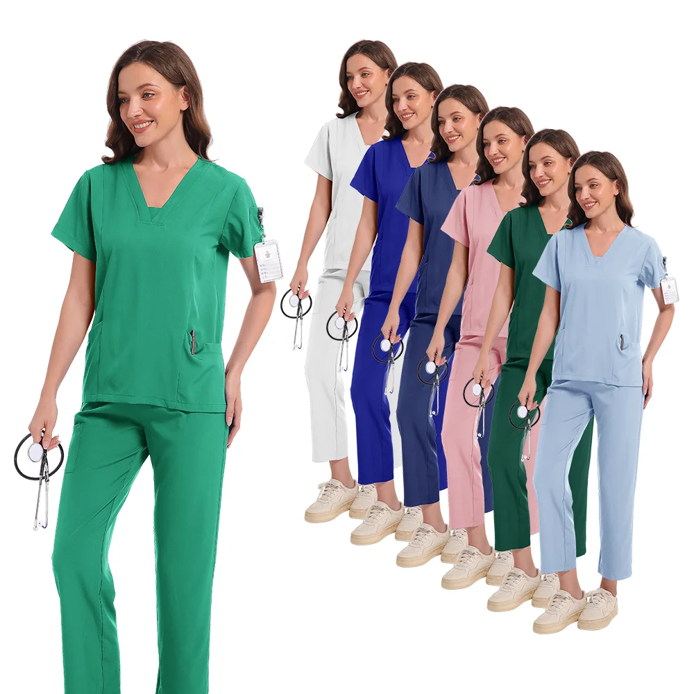 Multicolor Unisex Short Sleeved Pharmacy Nurse Uniform Hospital Doctor Workwear Oral Dental Surgery Uniforms Medical Scrubs Sets
Multicolor Unisex Short Sleeved Pharmacy Nurse Uniform Hospital Doctor Workwear Oral Dental Surgery Uniforms Medical Scrubs Sets