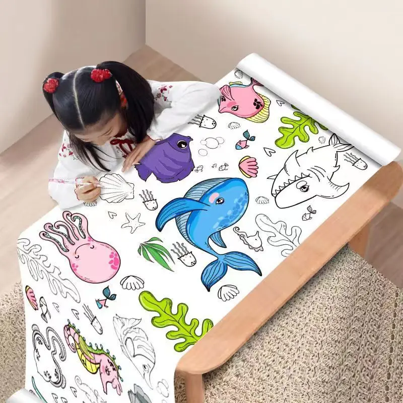 Children Graffiti Scroll Coloring Painting Paper Long Scroll Kindergarten Baby Color Canvas Attached To the Wall Not Dirty Wall
Children Graffiti Scroll Coloring Painting Paper Long Scroll Kindergarten Baby Color Canvas Attached To the Wall Not Dirty Wall