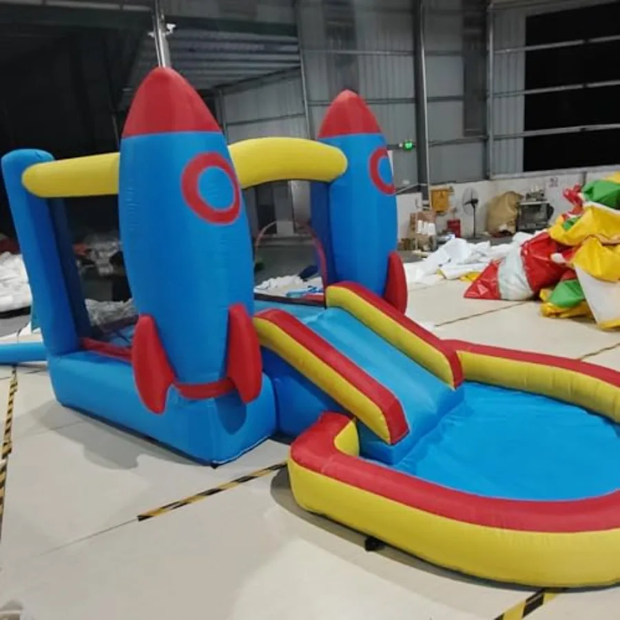 Inflatable Bounce House for with Ball Pit PVC Material Blue and Red Includes Blower for Indoor Outdoor Backyard Birthday Party
Inflatable Bounce House for with Ball Pit PVC Material Blue and Red Includes Blower for Indoor Outdoor Backyard Birthday Party