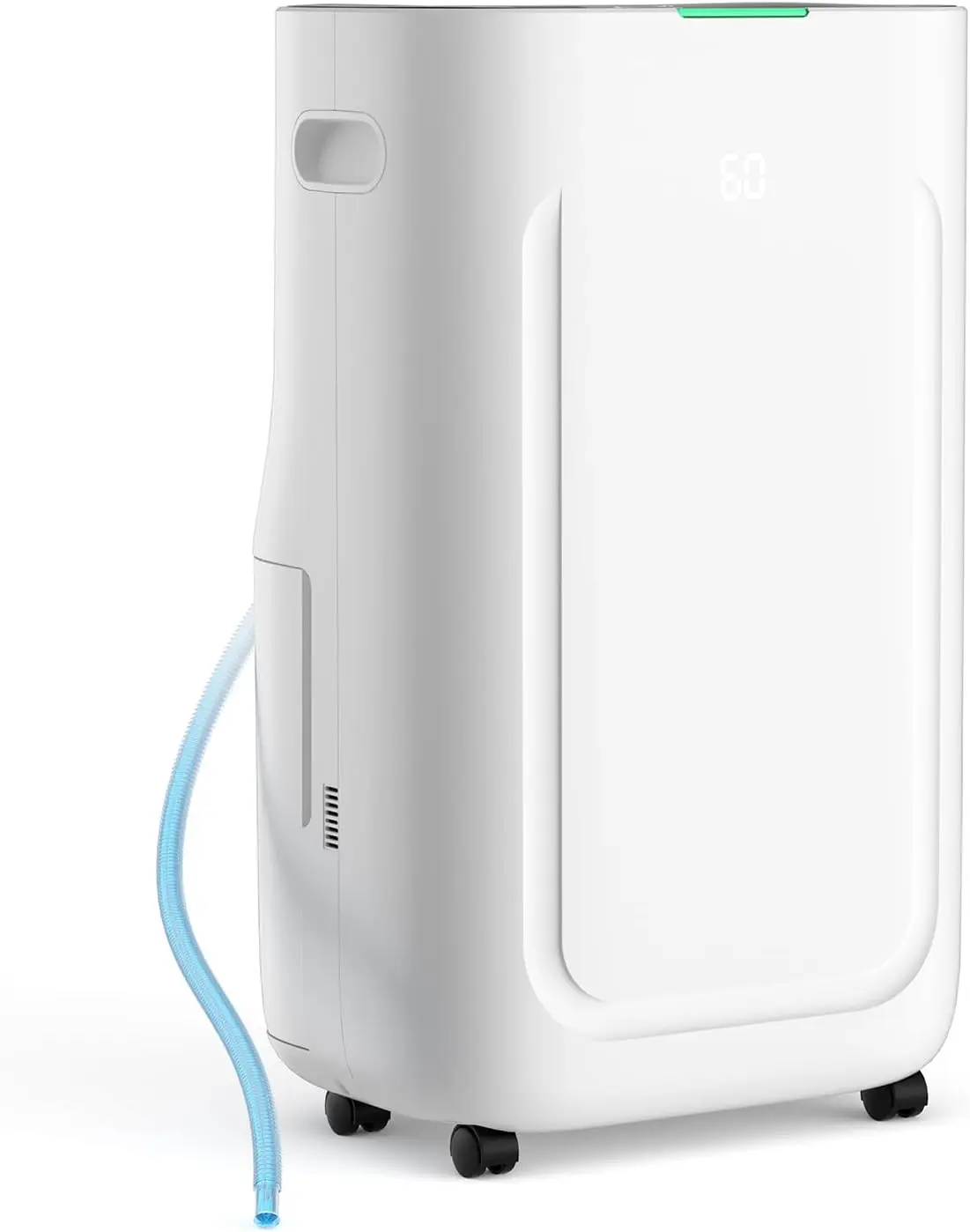 80 Pint Dehumidifier, 5000 Sq.Ft, 1.72 Gal Tank, 42dB Quiet, Auto Drain, 4 Modes, Child Lock, 24H Timer
80 Pint Dehumidifier, 5000 Sq.Ft, 1.72 Gal Tank, 42dB Quiet, Auto Drain, 4 Modes, Child Lock, 24H Timer
