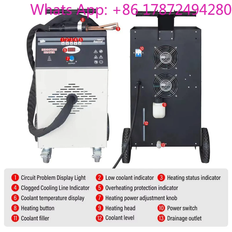 Portable 5.2Kw High-Frequency Induction Heater 220V Water-Cooled Split-Type Pipe Welding Industrial Brazing OEM
Portable 5.2Kw High-Frequency Induction Heater 220V Water-Cooled Split-Type Pipe Welding Industrial Brazing OEM