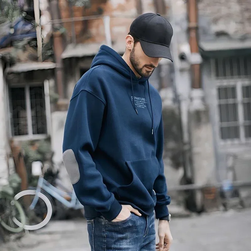 Male Clothes Blue Casual Hooded Sweatshirt For Men Color Matching Hoodies Y2k Vintage No Brand Designer Elegant Classy Low Price
Male Clothes Blue Casual Hooded Sweatshirt For Men Color Matching Hoodies Y2k Vintage No Brand Designer Elegant Classy Low Price