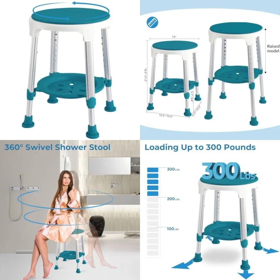 Shower Stool Chair for Inside Shower, Upgrade Small Corner Plastic Stool for Seniors Adult, 360° Swivel Shower Stool Seat for B
Shower Stool Chair for Inside Shower, Upgrade Small Corner Plastic Stool for Seniors Adult, 360° Swivel Shower Stool Seat for B