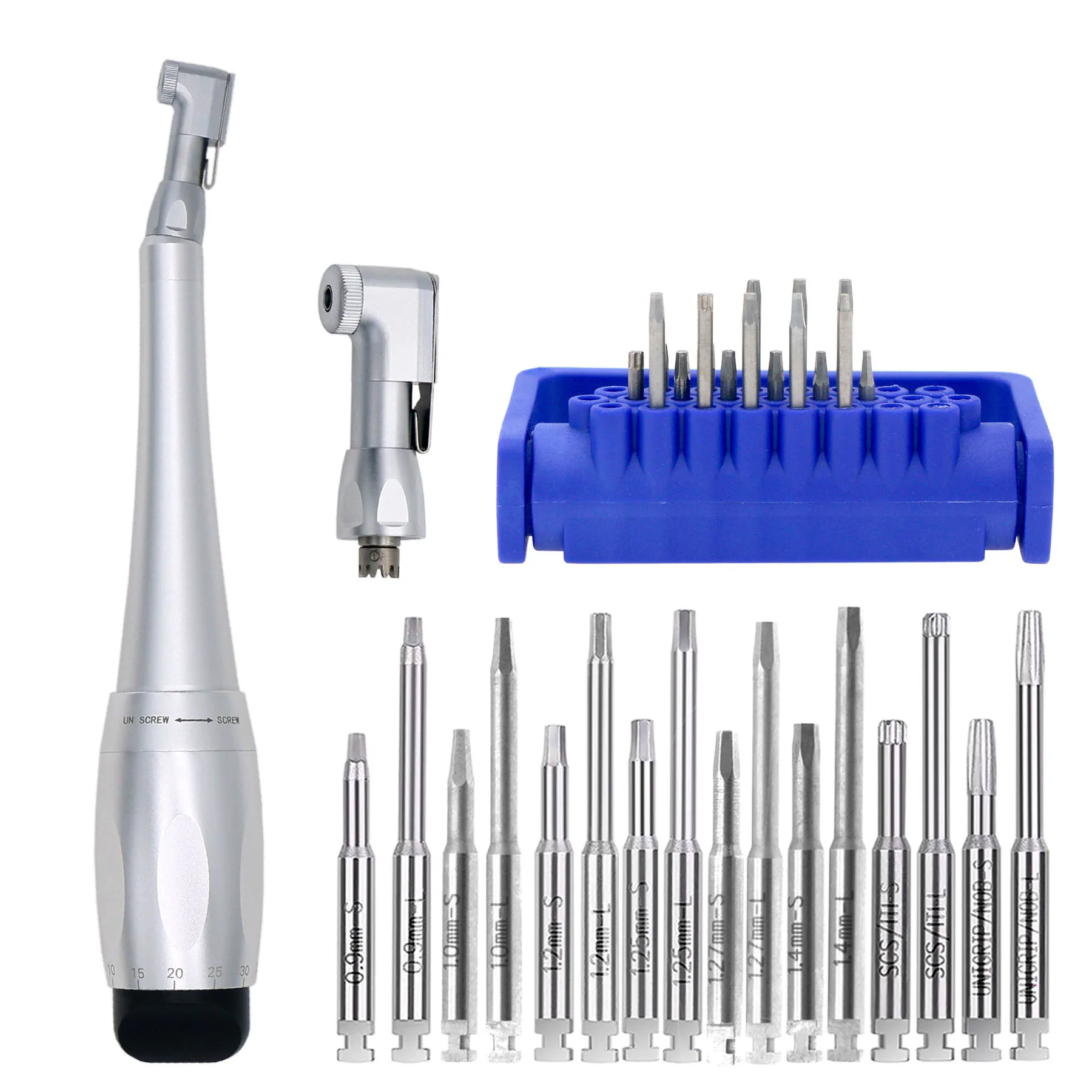 Dental Hand Driver Kit Screw Driver Implant Handle Tools with 16Pcs Screwdriver SD Torque Wrench Kit
Dental Hand Driver Kit Screw Driver Implant Handle Tools with 16Pcs Screwdriver SD Torque Wrench Kit