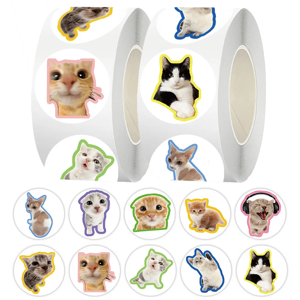 500pcs/Roll Cute Cat Dog Round Cartoon Animal Sealing Stickers DIY PVC Laptop Decals Decoration Reward Gift Toy
500pcs/Roll Cute Cat Dog Round Cartoon Animal Sealing Stickers DIY PVC Laptop Decals Decoration Reward Gift Toy