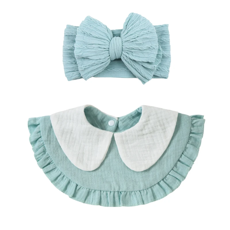2Pcs/Lot Muslin Baby Bibs Hair Bows Headbands for Baby Girls Ruffled Flower Saliva Towel Feeding Burp Cloth Scarf Headwear
2Pcs/Lot Muslin Baby Bibs Hair Bows Headbands for Baby Girls Ruffled Flower Saliva Towel Feeding Burp Cloth Scarf Headwear