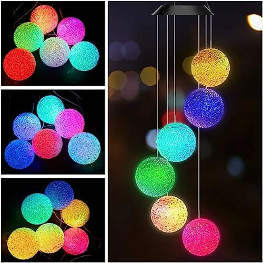 Color Changing Solar Power Wind Chime Crystal Ball Wind Chime Wind Mobile Portable Waterproof Outdoor Windchime Light for Patio
Color Changing Solar Power Wind Chime Crystal Ball Wind Chime Wind Mobile Portable Waterproof Outdoor Windchime Light for Patio
