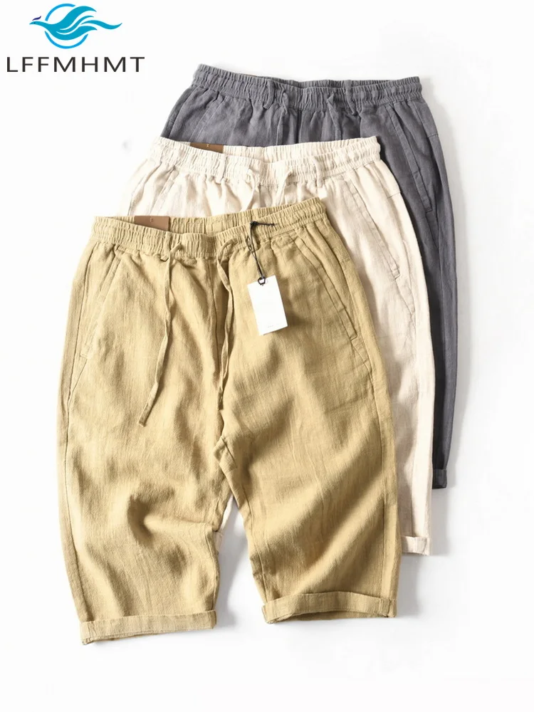 Мужские прямые брюки из хлопка Ramie, летние модные однотонные простые базовые брюки хорошего качества, мягкие уютные шорты в японском стиле
Мужские прямые брюки из хлопка Ramie, летние модные однотонные простые базовые брюки хорошего качества, мягкие уютные шорты в японском стиле