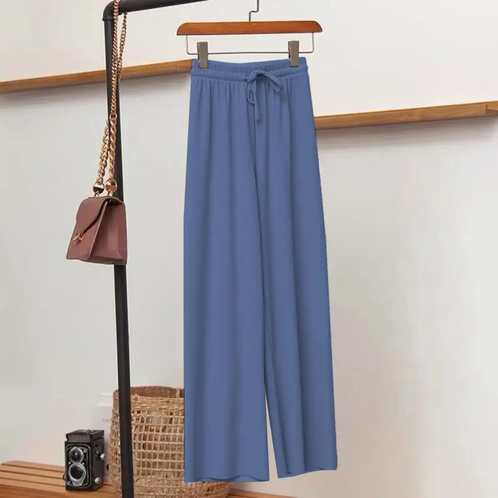 Women Pants Versatile Women's Elastic High Waist Drawstring Pants Comfortable Loose Fit Trousers for Summer with Wide Legs Solid
Women Pants Versatile Women's Elastic High Waist Drawstring Pants Comfortable Loose Fit Trousers for Summer with Wide Legs Solid