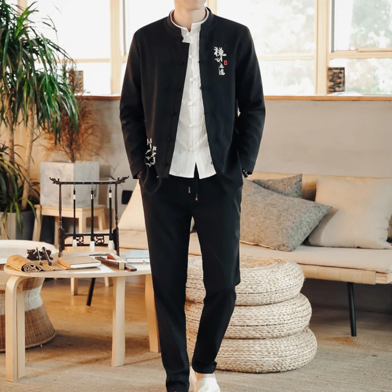 Повседневный мужской костюм Jaet Tang с вышивкой, приталенная верхняя одежда, весенне-осенний сезон, полиэфирная ткань, длинный свек, классический Sle
Повседневный мужской костюм Jaet Tang с вышивкой, приталенная верхняя одежда, весенне-осенний сезон, полиэфирная ткань, длинный свек, классический Sle