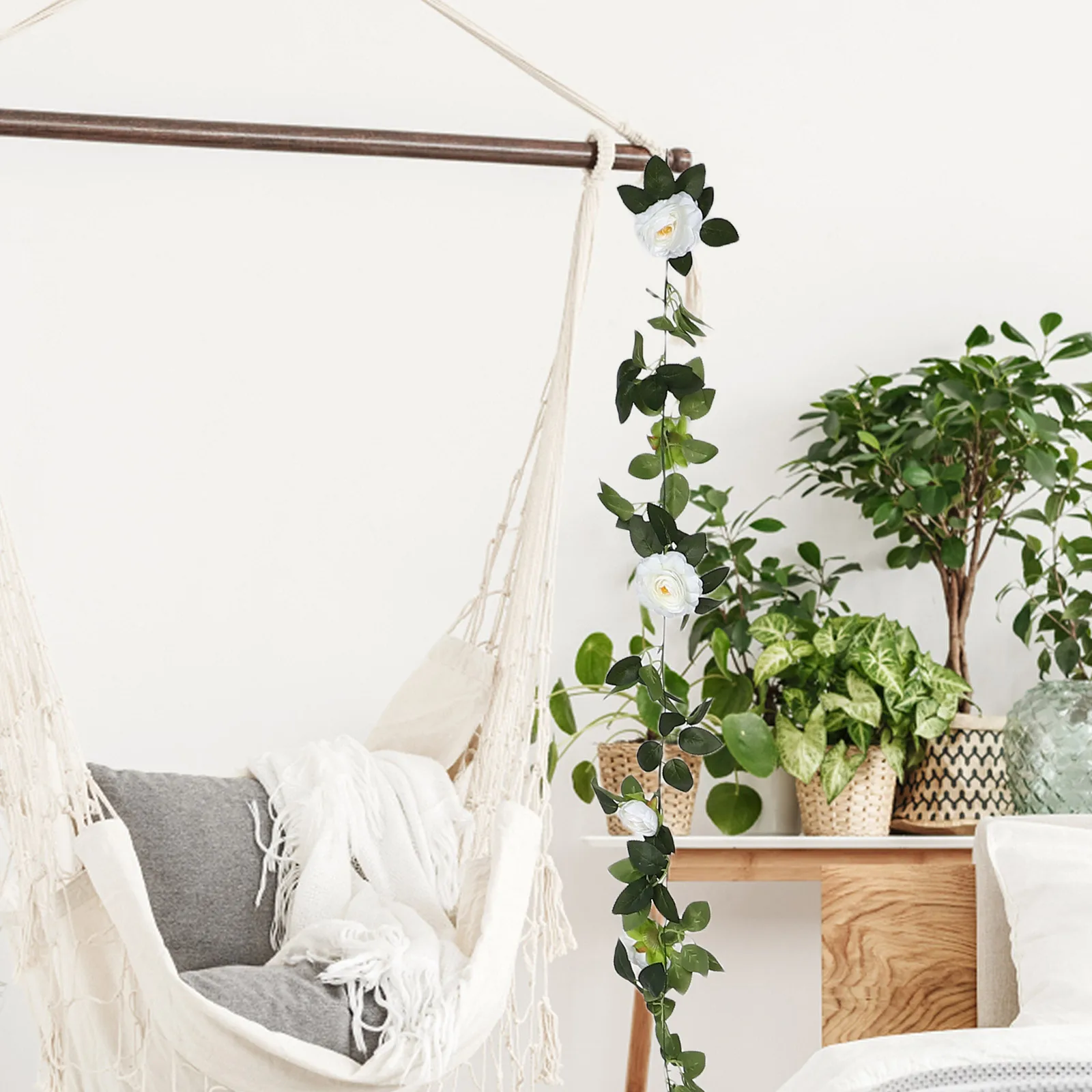 Artificial Rose Vine Hanging Flowers White Vines Decor for Indoor Ceilings AC Pipes Wedding Arches Faux GreeneryRose Tea
Artificial Rose Vine Hanging Flowers White Vines Decor for Indoor Ceilings AC Pipes Wedding Arches Faux GreeneryRose Tea