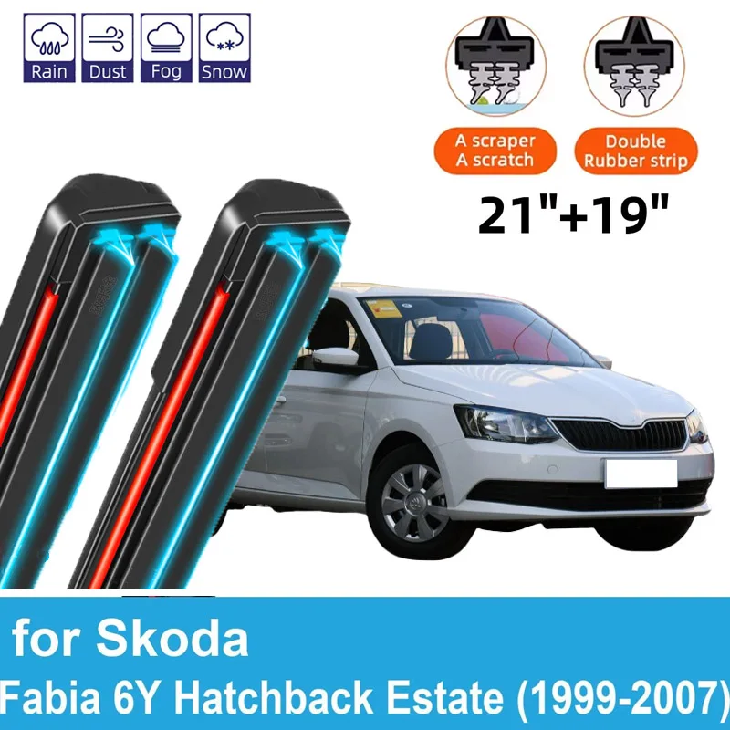 2PCS Car Wiper Blades for 1999-2007 Skoda Fabia 6Y Hatchback Estate Front Windshield Double Rubber Accessories 2005 2006 2007
2PCS Car Wiper Blades for 1999-2007 Skoda Fabia 6Y Hatchback Estate Front Windshield Double Rubber Accessories 2005 2006 2007