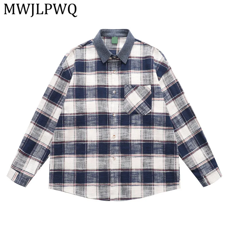 MWJLPWQ Men's Clothing American-Style Heavy Vintage Plaid Long-Sleeve Shirt Loose Fit Trendy Casual Tops For Spring Autumn 16235
MWJLPWQ Men's Clothing American-Style Heavy Vintage Plaid Long-Sleeve Shirt Loose Fit Trendy Casual Tops For Spring Autumn 16235