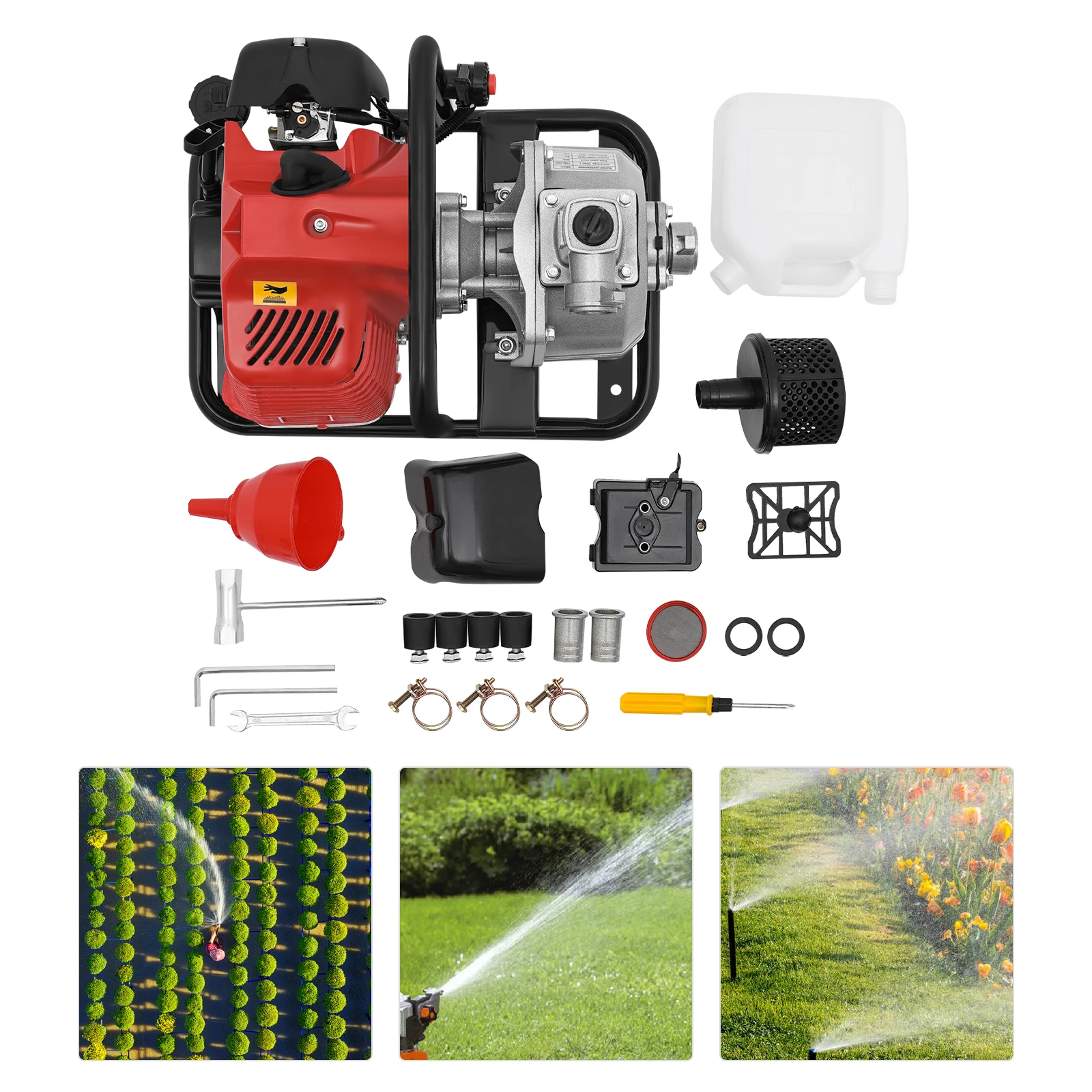 1.7HP 43CC 2 Stroke Gas Engine Water Pump 36GPM High Flow 98ft Lift for Irrigation Drainage Farm Pool Garden Water Transfer
1.7HP 43CC 2 Stroke Gas Engine Water Pump 36GPM High Flow 98ft Lift for Irrigation Drainage Farm Pool Garden Water Transfer