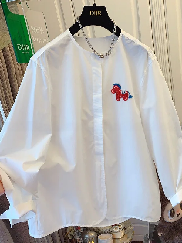 plus Size Women's Casual Embroidered Shirt Thin Spring Summer Sun Protection Loose Fit Korean Style Shape Pear Shape
plus Size Women's Casual Embroidered Shirt Thin Spring Summer Sun Protection Loose Fit Korean Style Shape Pear Shape