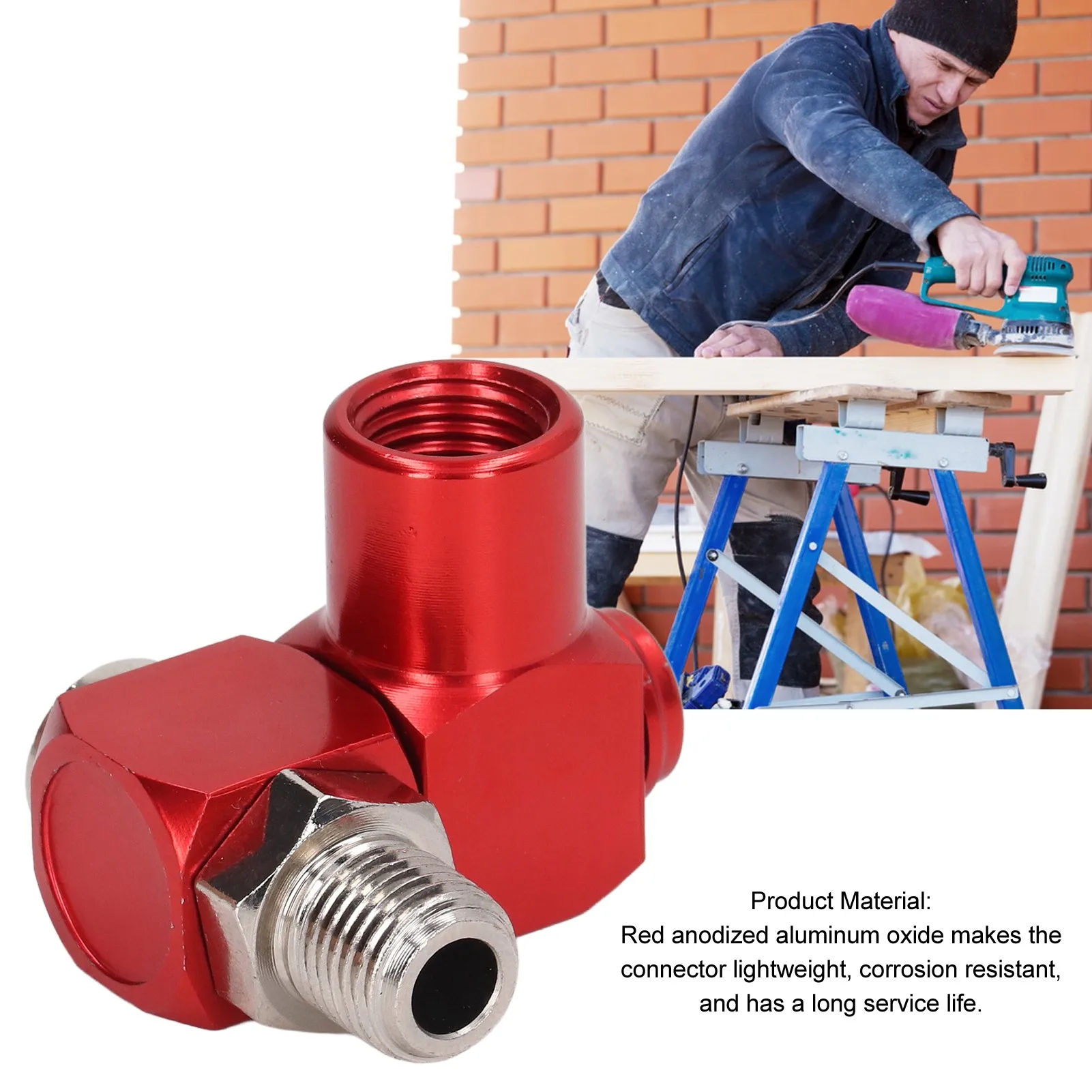 Pneumatic Tool Adapter 360 Degree Air Hose Connector Rotatable Lightweight 1/4in NPT Thread 150 PSI Red for Glue Gun
Pneumatic Tool Adapter 360 Degree Air Hose Connector Rotatable Lightweight 1/4in NPT Thread 150 PSI Red for Glue Gun