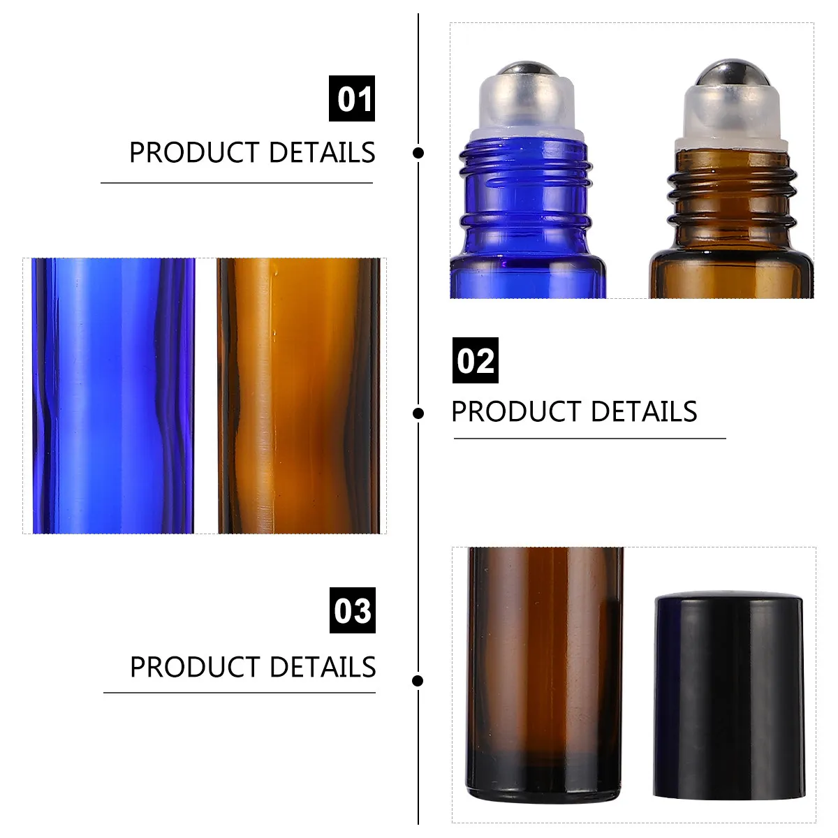 16Pcs 10Ml Black Lid Glass Roller Bottles for Essential Oils Perfume Natural Oil Travel Friendly Pocket Size Refillable Roll-on
16Pcs 10Ml Black Lid Glass Roller Bottles for Essential Oils Perfume Natural Oil Travel Friendly Pocket Size Refillable Roll-on