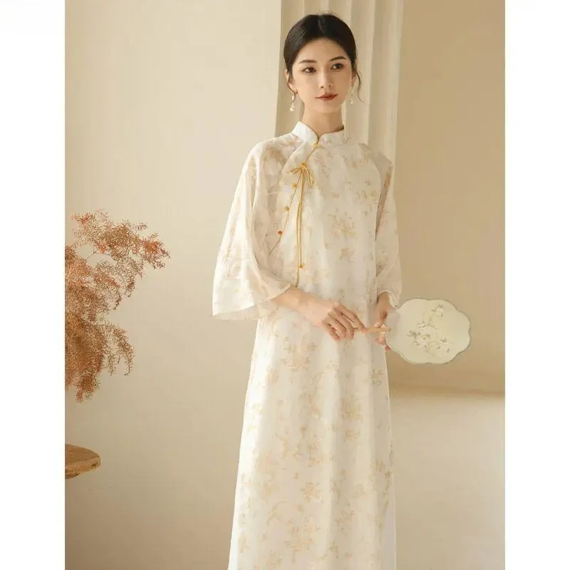 New Retro Art New Chinese Cheongsams Improved Edition Standing Neck Loose Slimming Cheongsams Dress Women's Dress Dresses China
New Retro Art New Chinese Cheongsams Improved Edition Standing Neck Loose Slimming Cheongsams Dress Women's Dress Dresses China