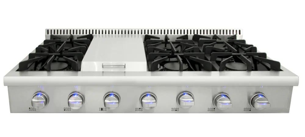 48inch 6 Burners Cooktop with Stainless Steel Griddle
48inch 6 Burners Cooktop with Stainless Steel Griddle