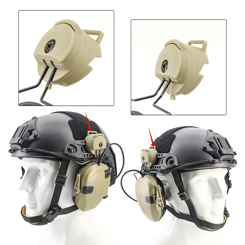 NRR 23dB Anti Noise Sport Shooting Helmet Electronic Shooting Headphones Ear Protection Hunting Earmuffs for FAST Helmet ARC Rai
NRR 23dB Anti Noise Sport Shooting Helmet Electronic Shooting Headphones Ear Protection Hunting Earmuffs for FAST Helmet ARC Rai