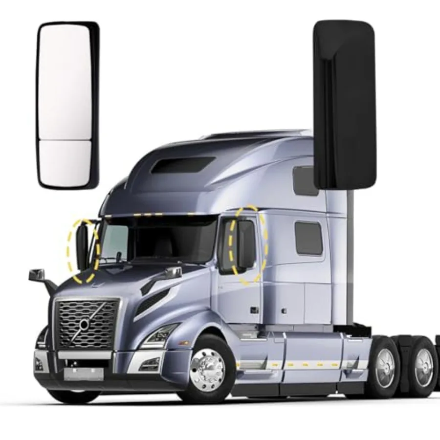 Door Mirror Power Heated Matte Black Cover Compatible with 2004-2017 Volvo VNL Passenger Side
Door Mirror Power Heated Matte Black Cover Compatible with 2004-2017 Volvo VNL Passenger Side