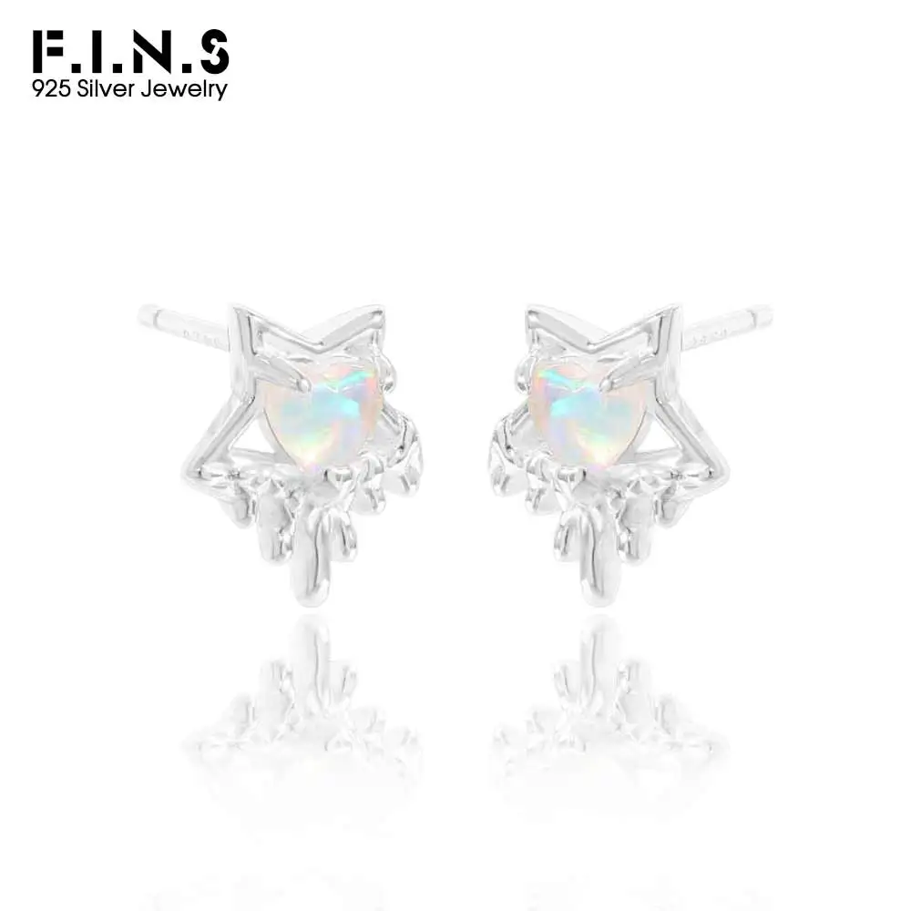 F.I.N.S новые серьги-гвоздики из стерлингового серебра 925 пробы в форме звезды, повседневные серьги-гвоздики в форме сердца с опалом, модные украшения
F.I.N.S новые серьги-гвоздики из стерлингового серебра 925 пробы в форме звезды, повседневные серьги-гвоздики в форме сердца с опалом, модные украшения