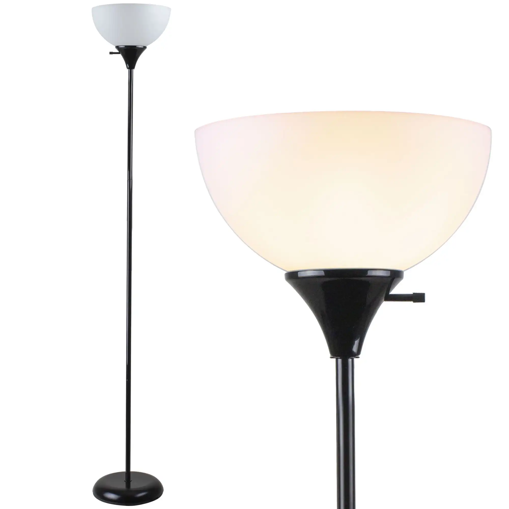 Newhouse Lighting 71 in. Torchiere Charles Standing Floor Lamp, LED Torch Uplighting for Bedroom/Living Room, Black
Newhouse Lighting 71 in. Torchiere Charles Standing Floor Lamp, LED Torch Uplighting for Bedroom/Living Room, Black