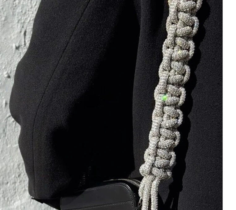 Thick Rhinestone Crystal Chain Bag Strap Apply to Woman Bags Handmade Paste Woven Diamond Handbags Shoulder Strap Accessories
Thick Rhinestone Crystal Chain Bag Strap Apply to Woman Bags Handmade Paste Woven Diamond Handbags Shoulder Strap Accessories