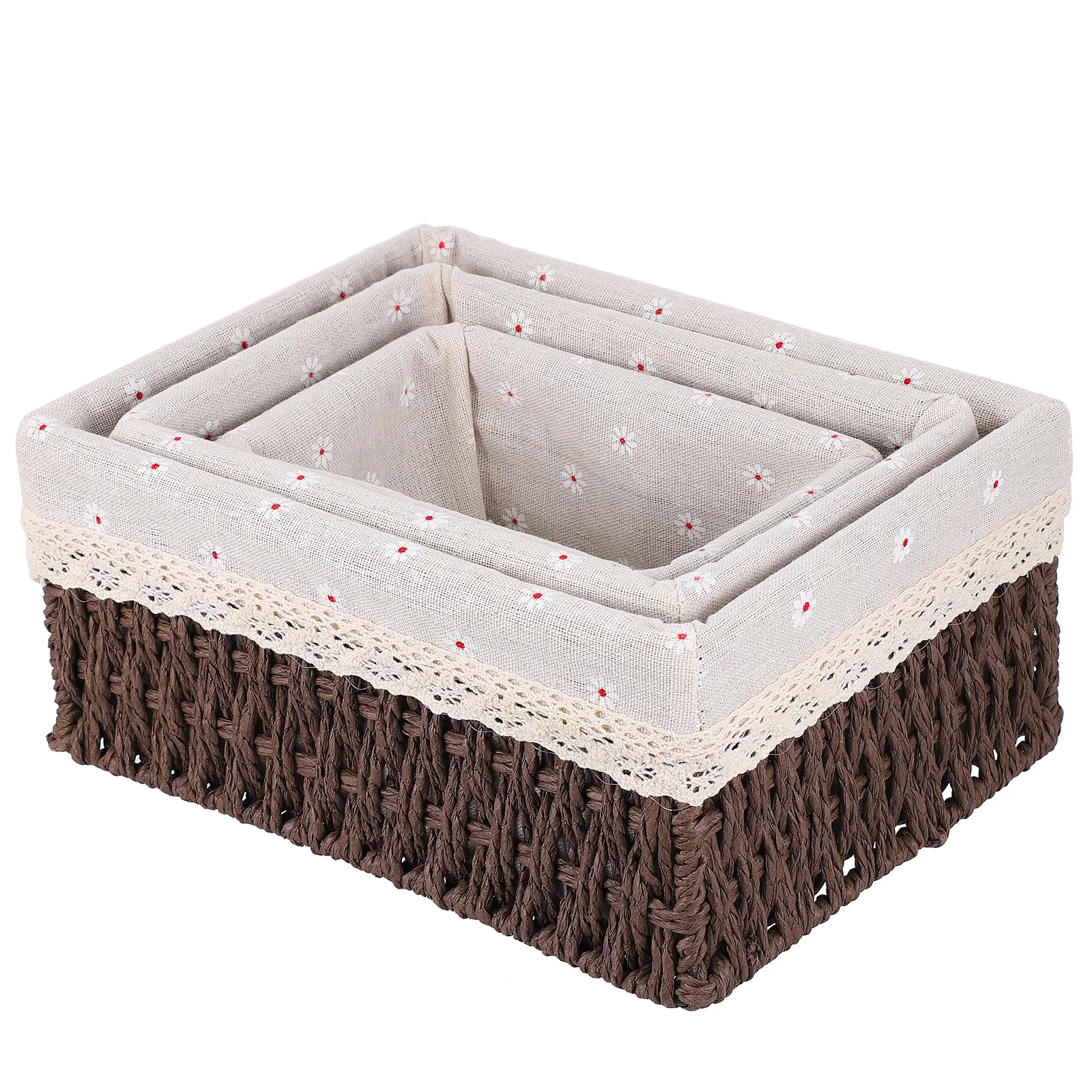 3pcs Rattan Storage Basket Small Utility Cloth Baskets for Organizing Home Office Cabinet Desk Organizer Box
3pcs Rattan Storage Basket Small Utility Cloth Baskets for Organizing Home Office Cabinet Desk Organizer Box
