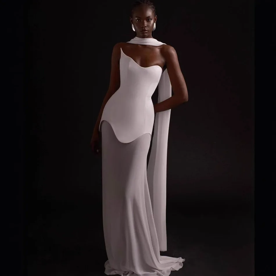 Fashionable Long Sash Strapless Bodycon Dress Evening Party Gown Simple Elegant Wrap around Skirt High Waist Polyester Spring
Fashionable Long Sash Strapless Bodycon Dress Evening Party Gown Simple Elegant Wrap around Skirt High Waist Polyester Spring
