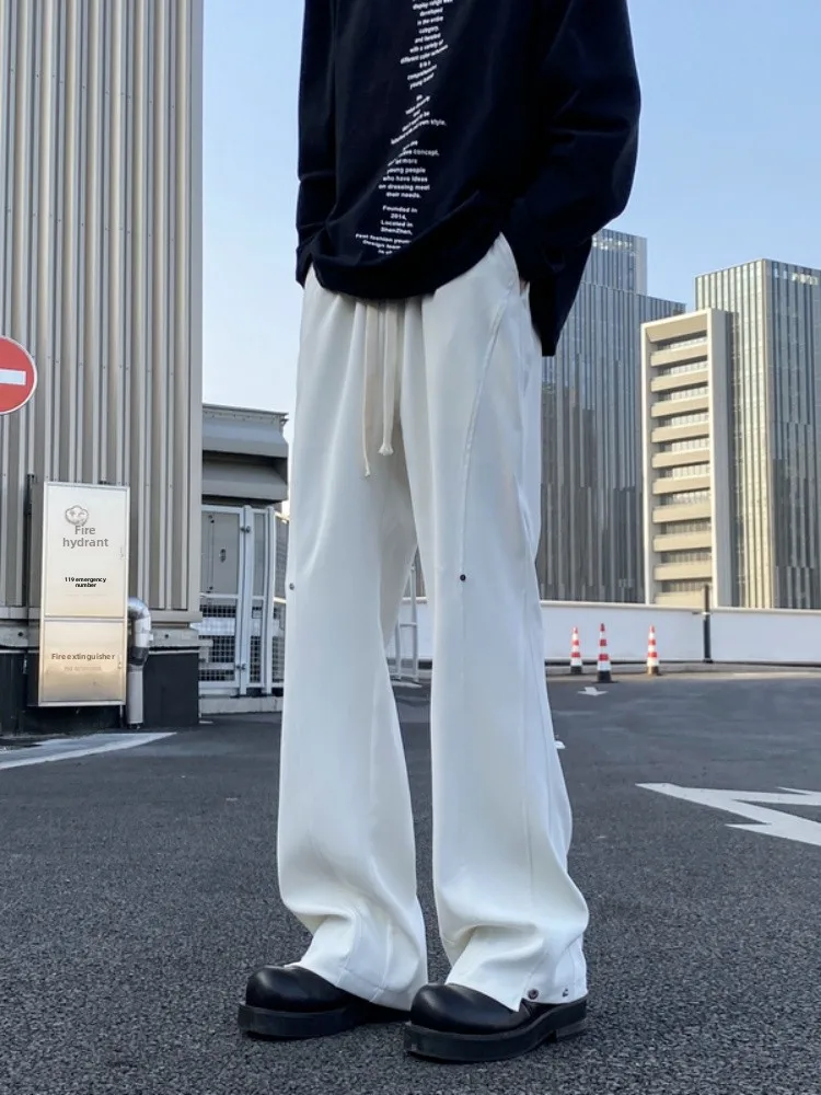 Fall Men's Casual Wide Leg Pants Design Sensation Small ence Haome Straight Tube Micro Flare Suit Casual Pants
Fall Men's Casual Wide Leg Pants Design Sensation Small ence Haome Straight Tube Micro Flare Suit Casual Pants