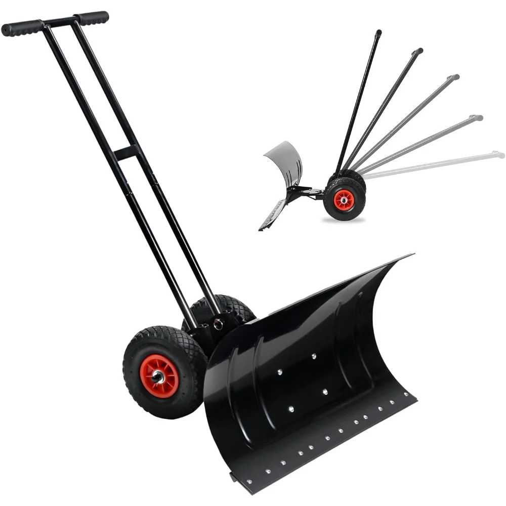 29" Wheeled Snow Shovel, Adjustable Handle & Pivoting Chute for Driveways
29" Wheeled Snow Shovel, Adjustable Handle & Pivoting Chute for Driveways