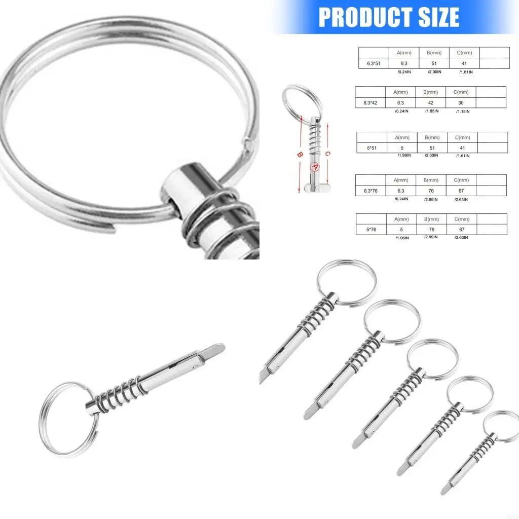 316 Stainless Steel Quick Release Safety Pin For Marine Applications And Yacht H9EE
316 Stainless Steel Quick Release Safety Pin For Marine Applications And Yacht H9EE