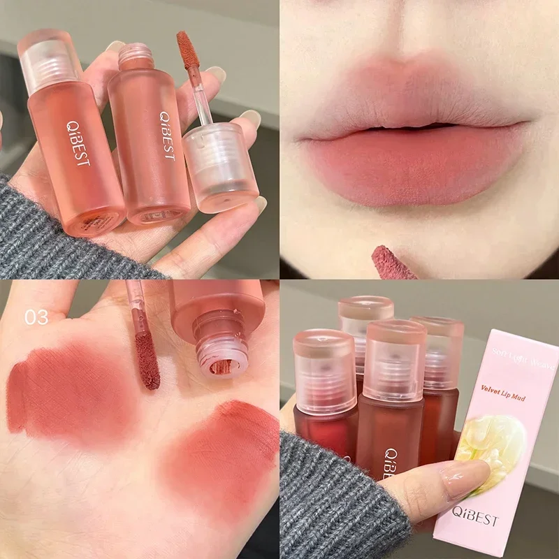 Qibest New 6 Colors Lip Gloss Long-Lasting Waterproof Velvet Matte Lip Mud Nude Liquid Lipstick Korean Cosmetics Lip Tint Stain 
Qibest New 6 Colors Lip Gloss Long-Lasting Waterproof Velvet Matte Lip Mud Nude Liquid Lipstick Korean Cosmetics Lip Tint Stain