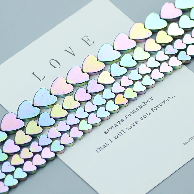 Natural Stone Beads Light Multicolor Hematite Love Heart Shape spacer Loose Beads For Jewelry Bracelet Making DIY 6 8 10mm 15''
Natural Stone Beads Light Multicolor Hematite Love Heart Shape spacer Loose Beads For Jewelry Bracelet Making DIY 6 8 10mm 15''