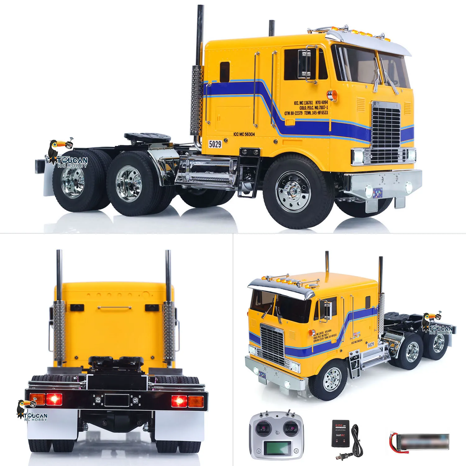 1/14 TOUCAN Remote Control DIY Tractor Truck 6*4 TAMIYA Chassis 56304 3Speed Transmission Light Sound System RTR Flysky Radio
1/14 TOUCAN Remote Control DIY Tractor Truck 6*4 TAMIYA Chassis 56304 3Speed Transmission Light Sound System RTR Flysky Radio