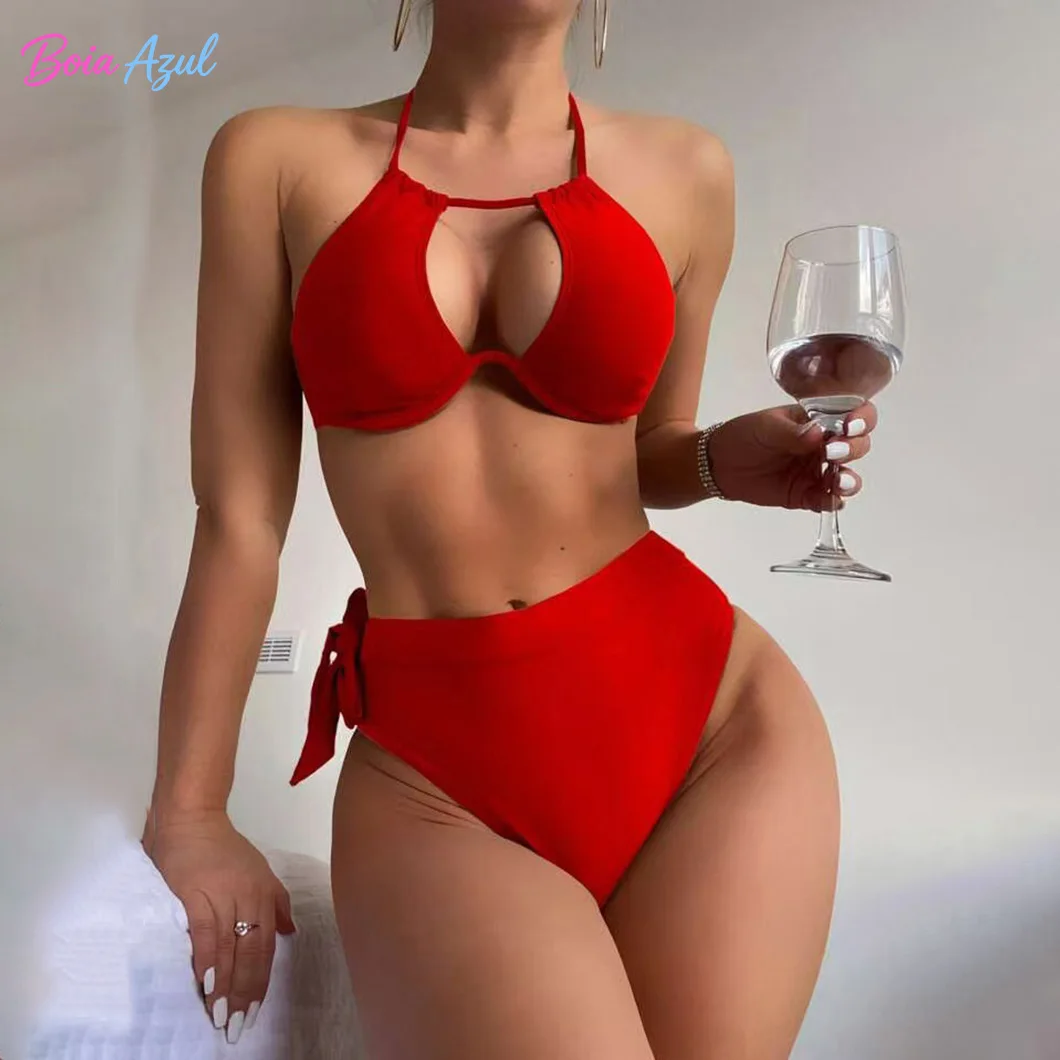 Neck-wrap bikini two-piece swimsuit open-back strap two-piece women's swimsuit sexy beach halter top swimsuit
Neck-wrap bikini two-piece swimsuit open-back strap two-piece women's swimsuit sexy beach halter top swimsuit