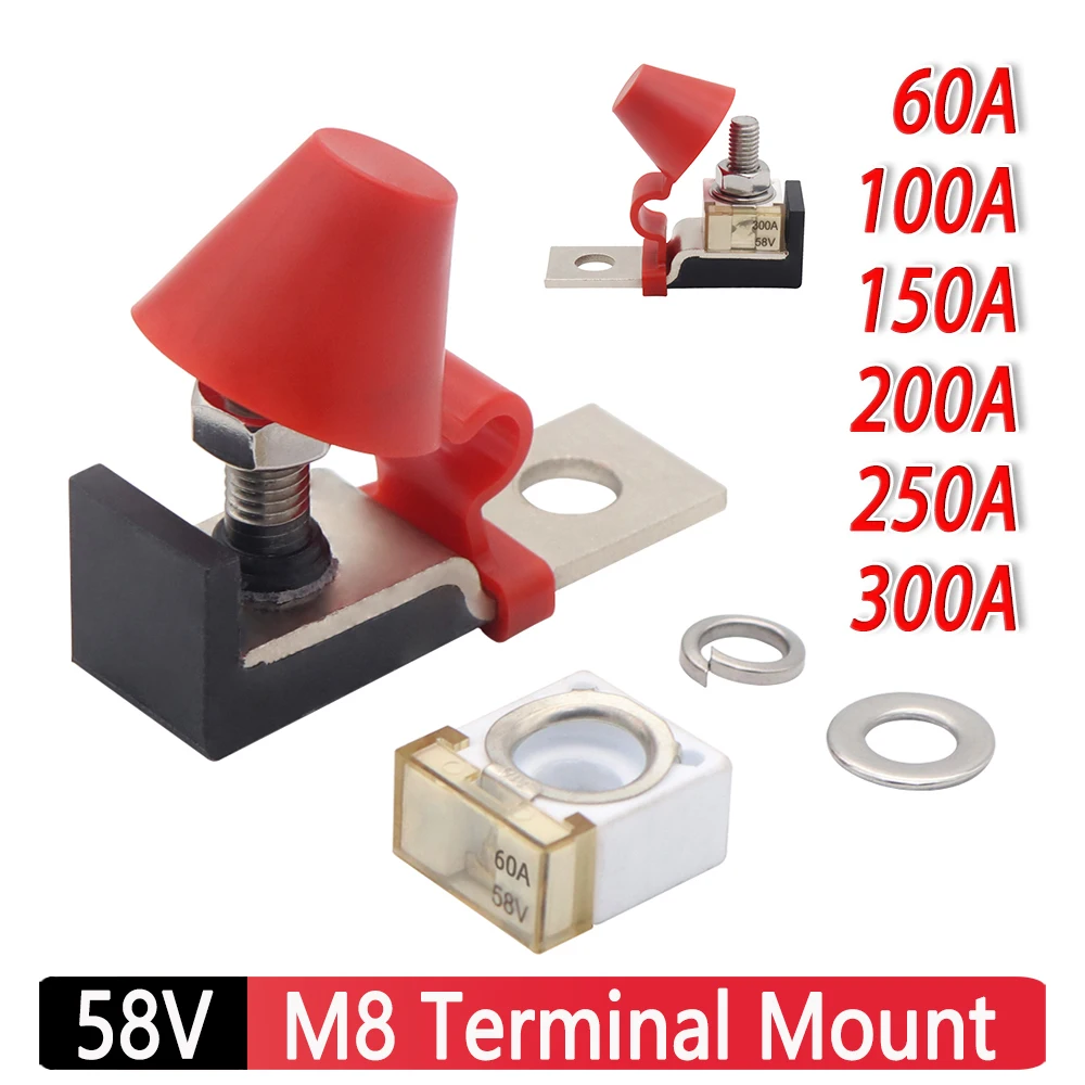 Marine Battery Terminal Holder 30A-300A Battery Terminal Holder with 58V Ring Fuse Ignition Protection for RV Cruise Ship Crane
Marine Battery Terminal Holder 30A-300A Battery Terminal Holder with 58V Ring Fuse Ignition Protection for RV Cruise Ship Crane