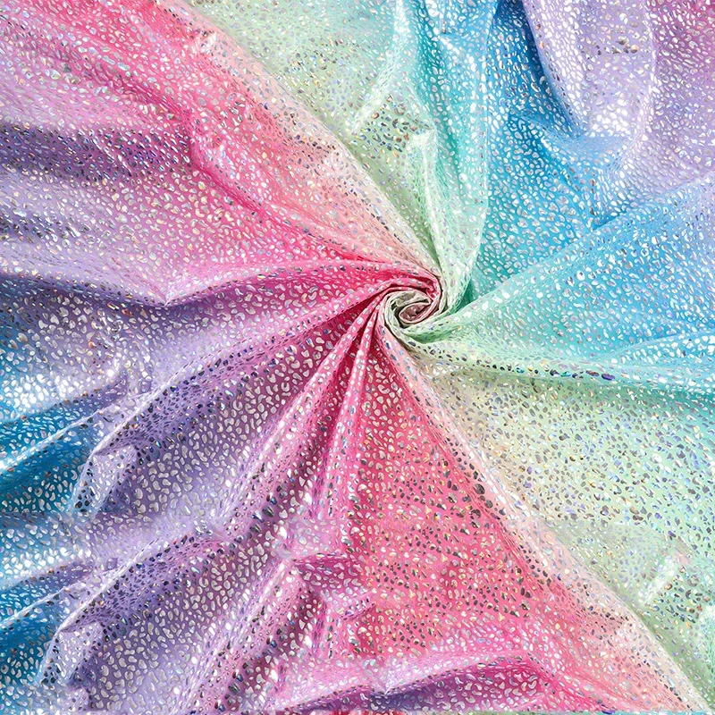 4 Way Stretch Gradient Laser Fabric Children's Stage Clothing Swimwear Handicraft Sewing Fabric
4 Way Stretch Gradient Laser Fabric Children's Stage Clothing Swimwear Handicraft Sewing Fabric