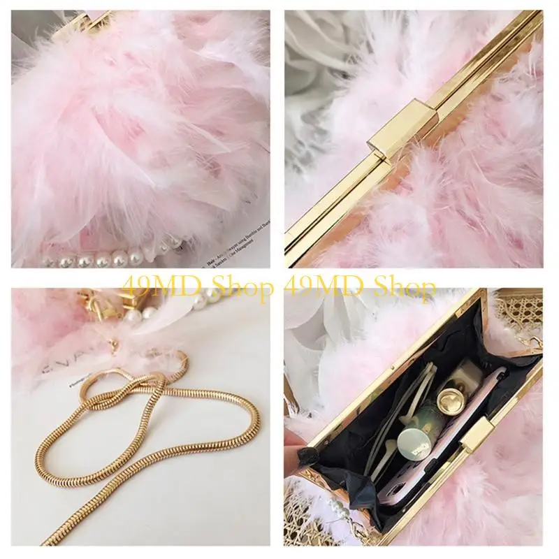 49MD Evening Dinner Handbag Pearl Strap Clutch Bag Metal Chain Crossbody Bag Banquet Handbag Wedding Prom Purse
49MD Evening Dinner Handbag Pearl Strap Clutch Bag Metal Chain Crossbody Bag Banquet Handbag Wedding Prom Purse