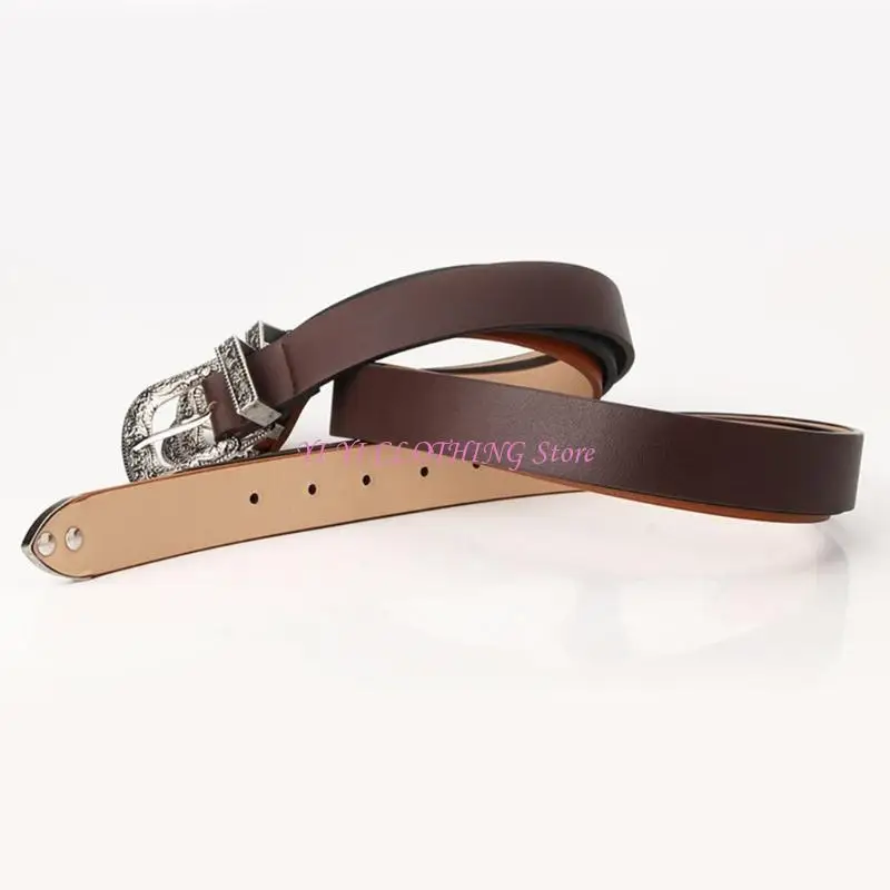 N5KF Women Belt for Jeans Pin Buckle Carve Patterns PU Leather Belt Waist Belt Female Costume Cowboy Clothing Accessories
N5KF Women Belt for Jeans Pin Buckle Carve Patterns PU Leather Belt Waist Belt Female Costume Cowboy Clothing Accessories