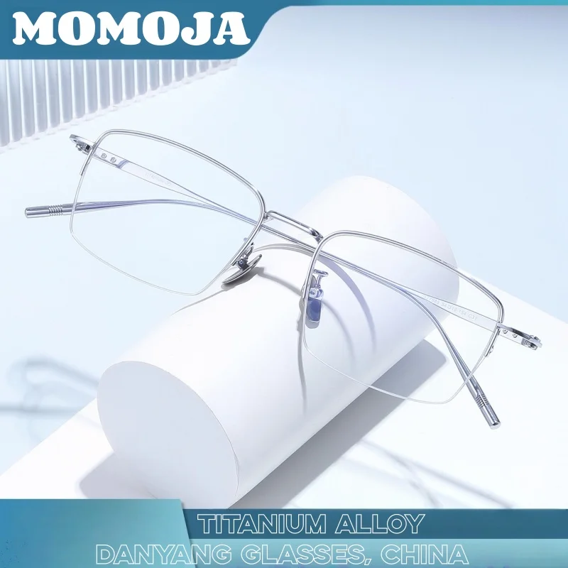 MOMOJA Titanium Alloy Half Frame Men Eyeglasses Ultra Light Big Size Business Casual Premium Comfortable Glasses Frames 177565
MOMOJA Titanium Alloy Half Frame Men Eyeglasses Ultra Light Big Size Business Casual Premium Comfortable Glasses Frames 177565